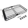 Portbagaj metalic pentru plafon de tip "ROOF RACK", dimensiune 127 x 100cm, culoare neagra, cu bare transversale incluse