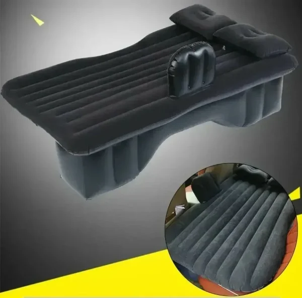 Saltea gonflabila pentru bancheta spate auto, dimensiune 138 x 85cm cu pompa electrica inclusa, culoare Neagra