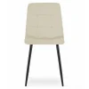 Scaun bucatarie/living, Artool, Kara, catifea bej, picioare metal negru, 45x50.5x87 cm