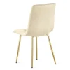 Scaun bucatarie/living, Artool, Libra, catifea bej, picioare metal auriu, 45x54x86.5 cm
