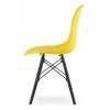 Scaun stil scandinav, Artool, Osaka, PP galben, picioare lemn negru, 46x54x81 cm