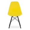 Scaun stil scandinav, Artool, Osaka, PP galben, picioare lemn negru, 46x54x81 cm