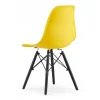 Scaun stil scandinav, Artool, Osaka, PP galben, picioare lemn negru, 46x54x81 cm