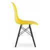 Scaun stil scandinav, Artool, Osaka, PP galben, picioare lemn negru, 46x54x81 cm