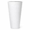 Set 2 ghivece de flori, Matuba Slim, rotunde, inalte, 40x78 cm, alb, Prosperplast