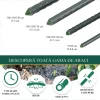 Set 25 araci/suport pentru rosii, castraveti, fasole, metal + PVC, verde, 120x0.8 cm, Artool