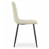 Set 4 scaune bucatarie/living, Artool, Kara, catifea bej, picioare metal negru, 44.5x50.5x87 cm