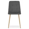 Set 4 scaune bucatarie/living, Artool, Kara, catifea gri, picioare metal natur, 44.5x50.5x87 cm