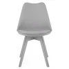 Set 4 scaune bucatarie/living, Artool, Mark, PP gri, picioare gri, 49x43x82 cm