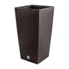Set 2 ghivece de flori, Rato, imitatie ratan, inalte, 22.5x22.5x42 cm, maro, Prosperplast