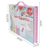 Set pictura si desen pentru copii,trusa plastic roz, 168 piese