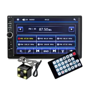 Player Video Auto dimensiune 2DIN, + Camera Marsarier INCLUSA, TouchScreen de 7 inch, 4 x 50W, model WDS-30 cu Bluetooth, Handsfree, Radio, MP3, WMA, MP4, AUX,
