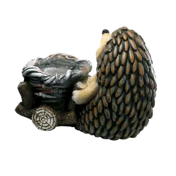 Decoratiune gradina, ceramica, arici cu cos, 37.5x21x27 cm 