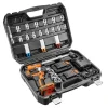 Masina de insurubat, cu impact, cu 2 acumulatori 2 Ah, incarcator 18 V Li-ion, accesorii, 200 Nm, 1/2", NEO