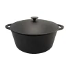 Oala de fonta cu capac, rotunda, 9 L, Perfect Home
