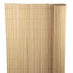 Paravan pentru balcon, terasa, gard PVC, stil bambus, 1300 g/m2, UV, 3x1 m