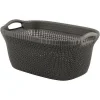 Cos rufe, 2 manere, gri inchis, 40 L, 60x27x39 cm, Curver