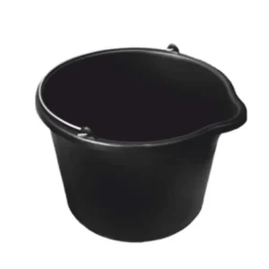 Galeata pentru constructii, cu cioc, maner metalic, neagra, 12 L, Richmann