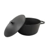 Oala de fonta cu capac, rotunda, 9 L, Perfect Home