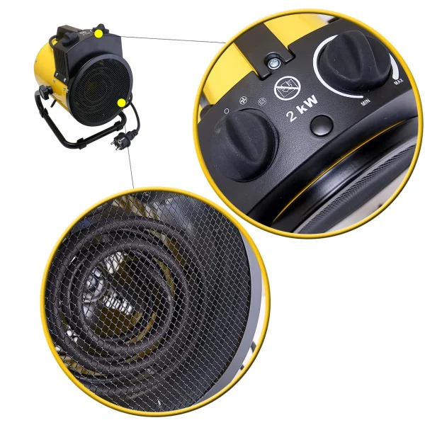 Incalzitor electric cu maner, 2000 W