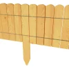 Gard de gradina decorativ din lemn, natur, 200x40 cm