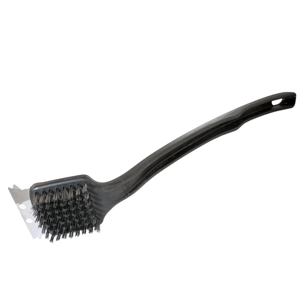 Perie pentru curatat gratar, grill, otel, maner plastic, 7x45 cm
