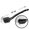 Perie pentru curatat gratar, grill, otel, maner plastic, 7x45 cm