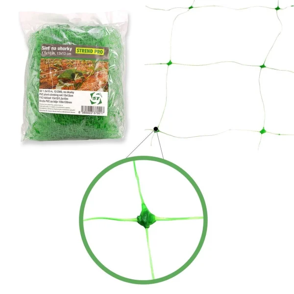 Plasa pvc, pentru urcarea plantelor in cultura castravetilor, 1.5x10 m  