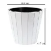 Ghiveci decorativ pentru flori, rotund, alb, 48.8x45.7 cm, Woode 