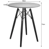Masa stil scandinav, Artool, rotund, MDF si lemn, maro rustic, 60x73 cm