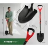 Harlet, cazma, ascutit, cu margini zimtate, coada fibra de sticla, 22x30x115 cm, Strend Pro Premium RedShark