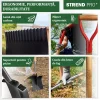 Harlet, cazma, drept, cu capat zimtat, coada lemn, 17x30x115 cm, Strend Pro Premium RedShark