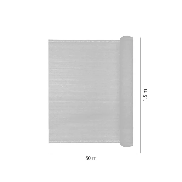 Plasa de umbrire, HDPE, 80 g/mp, grad de umbrire 80%, verde, 50x1.5 m 