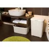 Cos rufe, 2 manere, capac, crem, 60 L, 44x34x61 cm, Curver