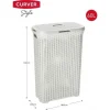Cos rufe, 2 manere, capac, crem, 60 L, 44x34x61 cm, Curver