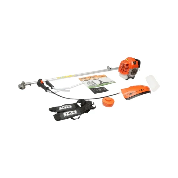 Motocoasa/trimmer pentru tuns iarba, Thor, benzina, cu accesorii, 2.5 kW, 3.4 CP, 43 CC