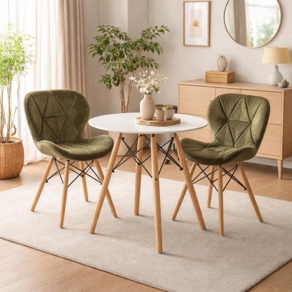 Scaun bucatarie/living, Artool, Torino, catifea maro, picioare lemn natur, 47x52.5x74 cm