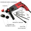 Rotopercutor, SDS Plus, 820 W, 2 mandrine interschimbabile, 3 J, Worcraft