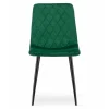 Scaun bucatarie/living, Artool, Turin, catifea verde, picioare metal negru, 44.5x53x88.5 cm