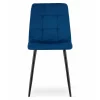 Set 4 scaune bucatarie/living, Artool, Kara, catifea bleumarin, picioare metal negru, 44.5x50.5x87 cm
