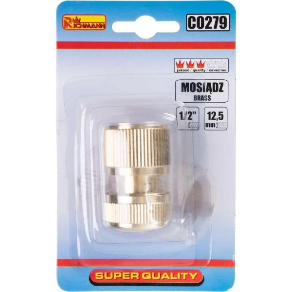 Cupla rapida, pentru furtun, alama, 1/2", Richmann
