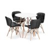 Set masa rotunda stil scandinav + 4 scaune Lago