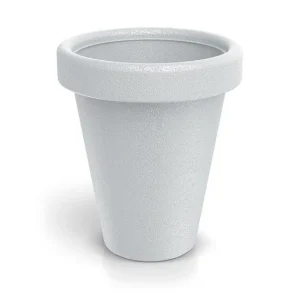 Ghiveci decorativ de flori, rotund, alb, 39x46 cm, 26.5 L, Origina