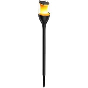Lampa solara pentru gradina, tip faclie/torta, 12 LED, 8x65 cm, Strend Pro