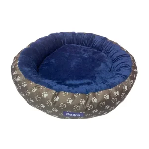 Culcus pufos pentru caine/pisica, bleumarin, 67 cm