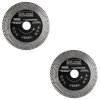 Set 2 discuri diamantate turbo, subtire, dublu segmentat, placi ceramice, taiere umeda si uscata, 115 mm/22.23 mm, Richmann Exclusive