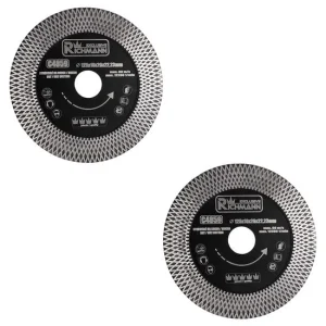 Set 2 discuri diamantate turbo subtire, dublu segmentat, placi ceramice, taiere umeda si uscata, 125x10x20x22.23 mm, Richmann Exclusive
