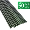 Set 50 araci/suport pentru rosii, castraveti, fasole, metal + PVC, verde, 120x1.1 cm, Artool