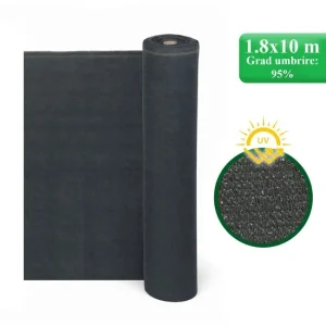 Plasa de umbrire, HDPE, UV, 230 g/mp, grad umbrire 95%, antracit, 1.8x10 m, Strend Pro