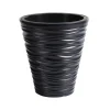 Ghiveci decorativ de flori, rotund, antracit, 11/21 L, 34.5x38.5 cm, Sand